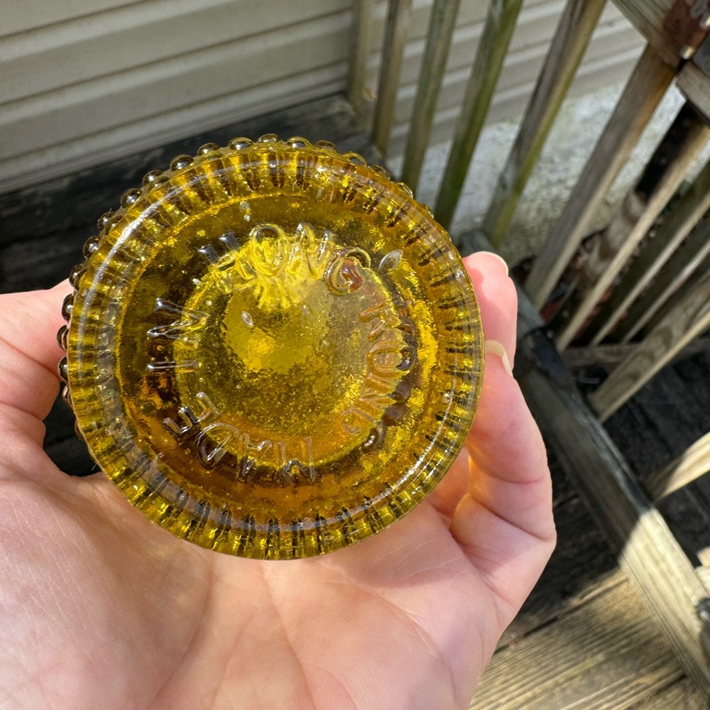 Vintage Yellow Glass Oil Lamps - Picture 3 of 3